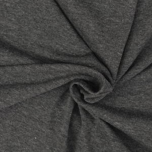 11.98 euros/meter gray plain jersey dark gray anthracite mottled REST fabric melange