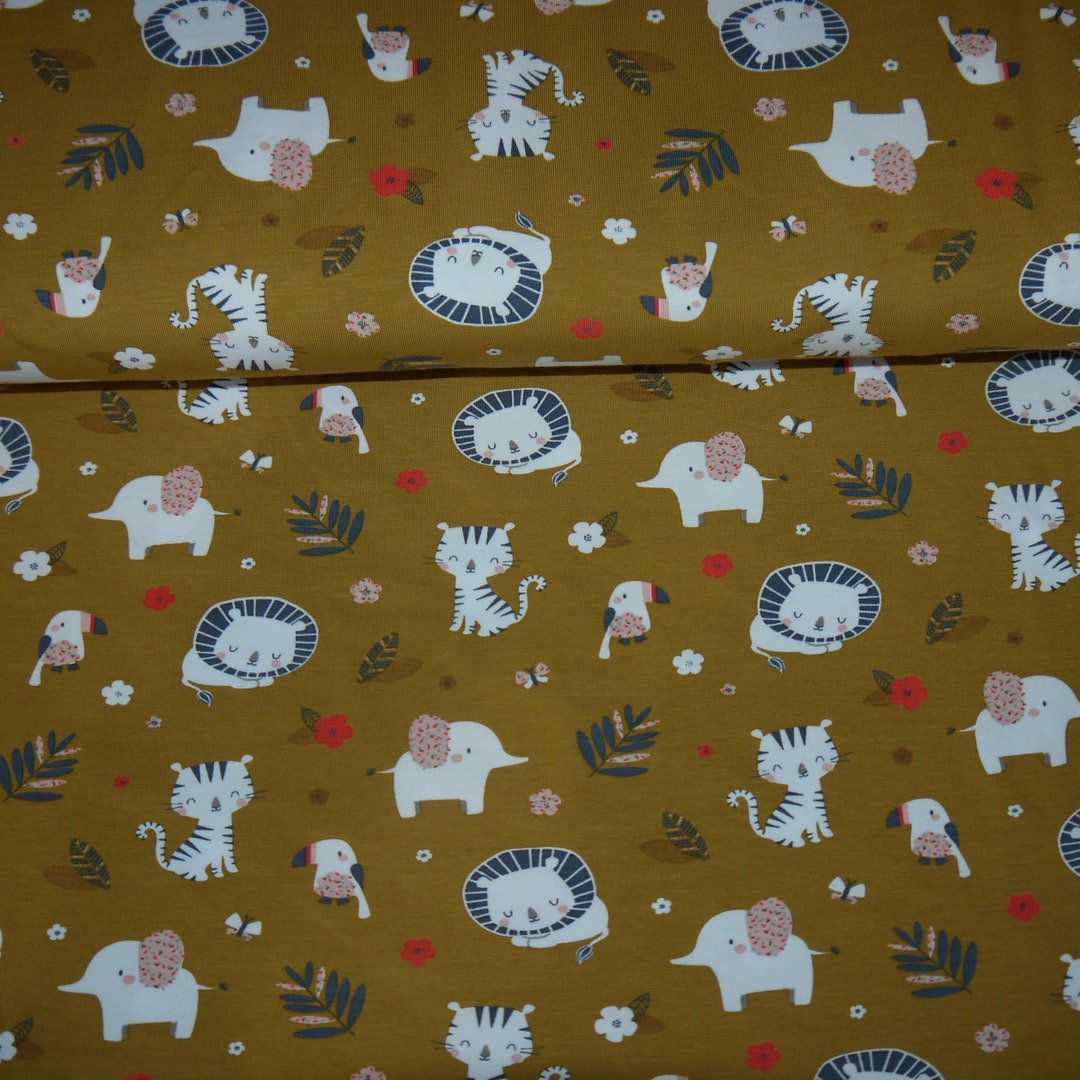 lion jersey fabric