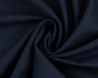 7,98Euro/m blauer Uni Stoff Webware Baumwollstoff dunkelblau unisex 100% Baumwolle Dani von Swafing