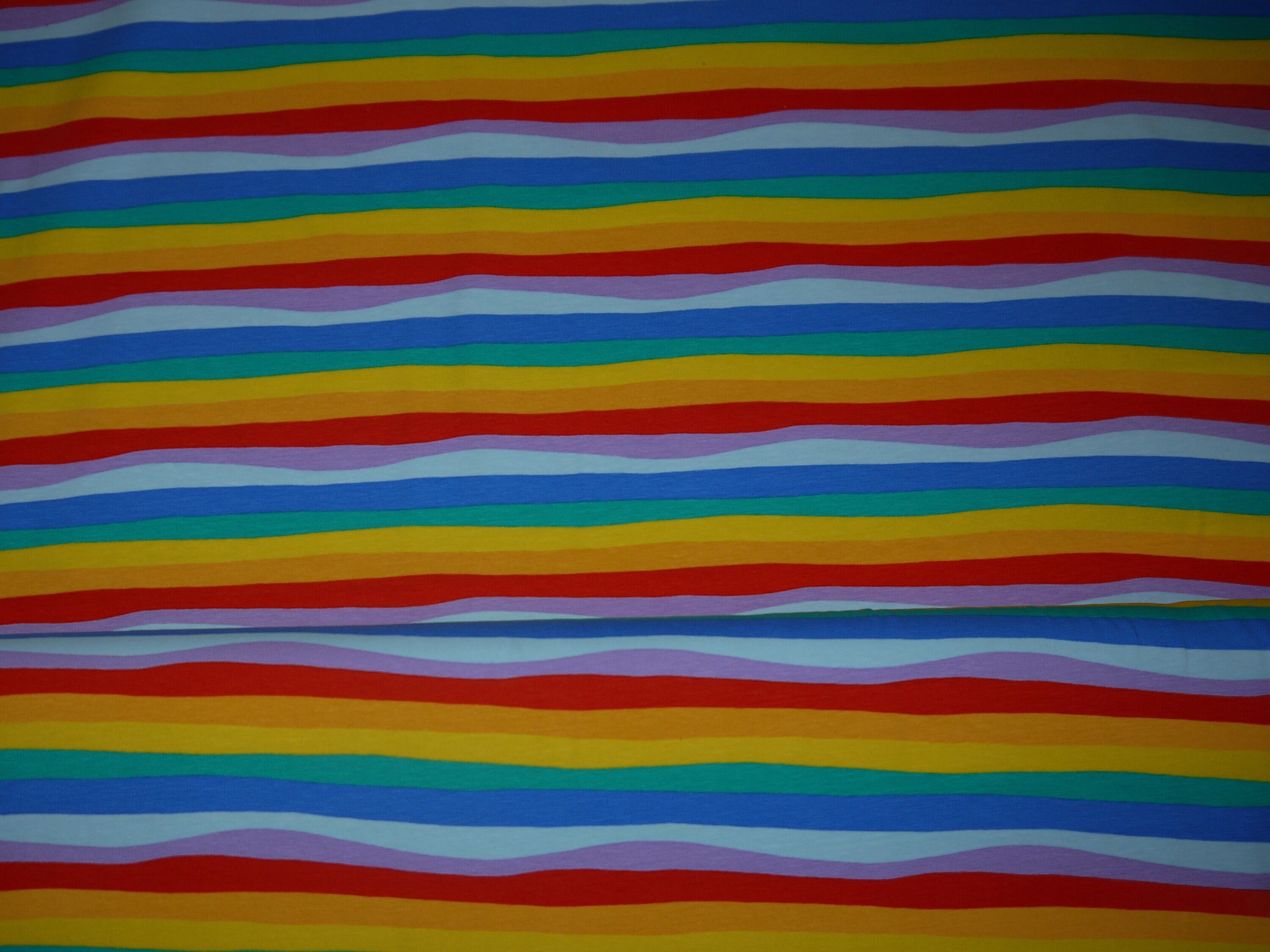 11,98Euro/m bunter Streifen Jersey Regenbogen Wellen