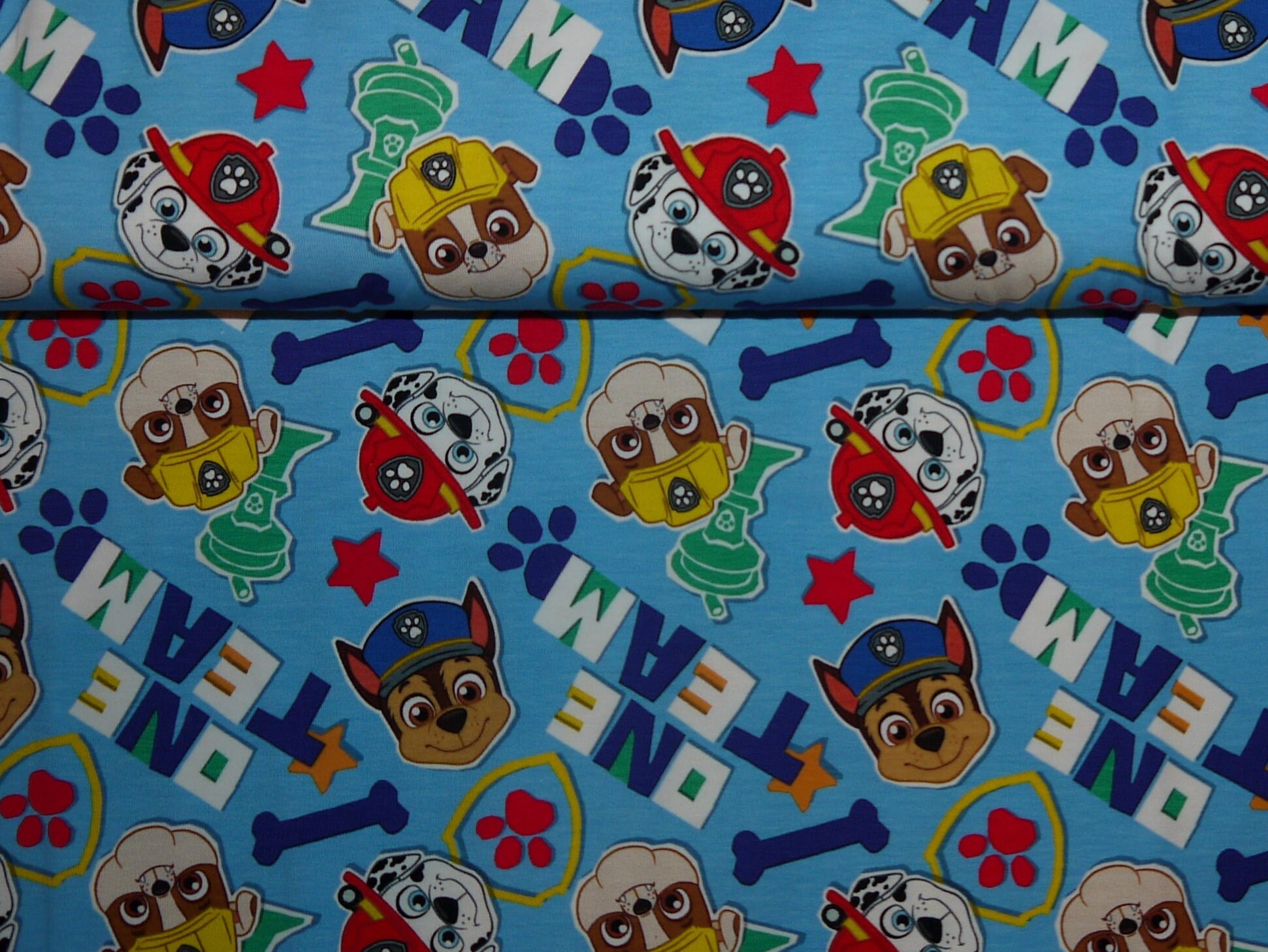 Paw patrol jersey fabric hotsell