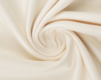 11.50 euros/meter cream-colored cuff fabric cream natural white uni Heike 009 from Swafing 100 cm wide cuffs