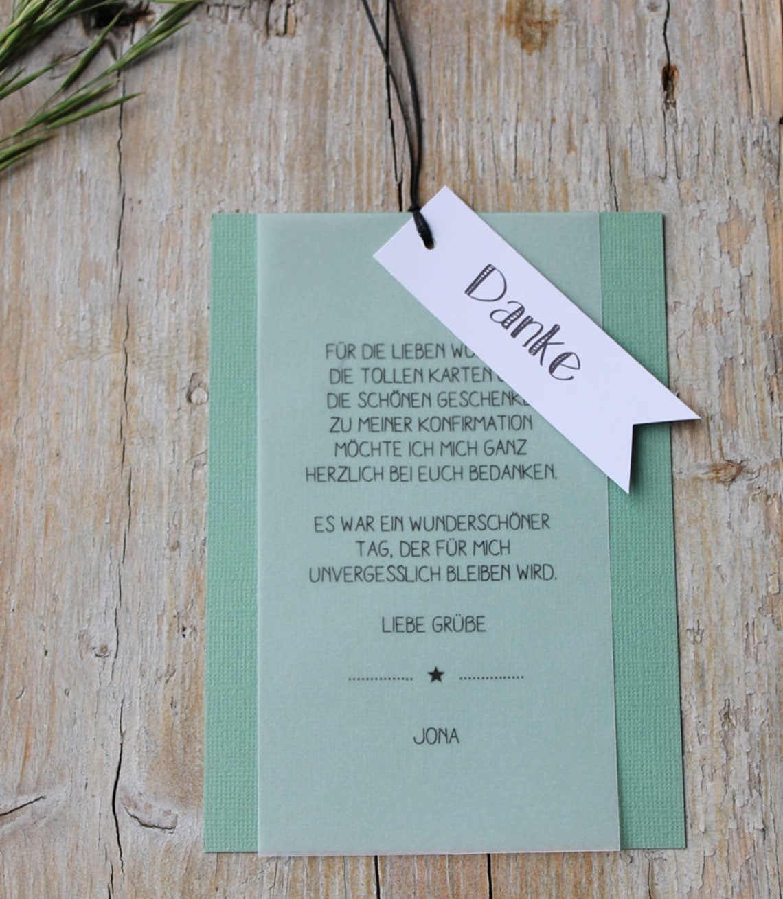 Dankeskarte Taufe Kommunion Hochzeit Konfirmation Etsy