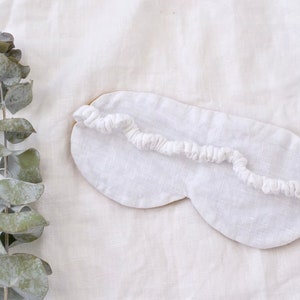 Sleep mask, Linen sleep mask, Eye mask, Mask for travel, Travel accessories, girlfriend gift, Mothers day gift, Organic linen image 4
