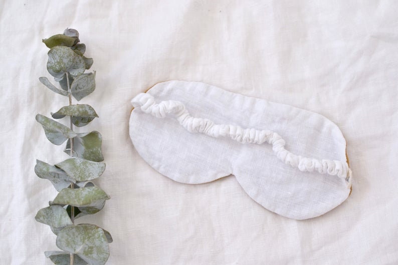 Sleep mask, Linen sleep mask, Eye mask, Mask for travel, Travel accessories, girlfriend gift, Mothers day gift, Organic linen image 4