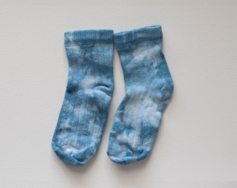 Natural dye socks, socks for kids, indigo socks, unique gift, biuriful tuktu, indigo dye, socks for toddler, tie dye socks