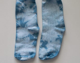 Natural dye socks, socks for kids, indigo socks, unique gift, biuriful tuktu, indigo dye, socks for toddler, tie dye socks