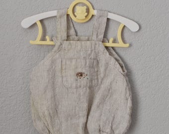 Romper for baby boy, linen clothes, romper with embroidery, vintage clothes, organic linen, summer romper, gift baby shower, clothes for boy