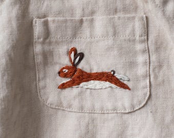 Bunny embroidery, cotton embroidery, personalized embroidery, bunny, biuriful tuktu