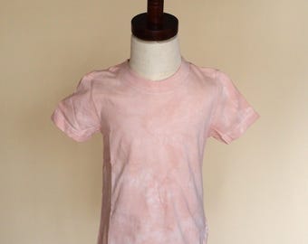Pink tshirt, baby tshirt, natural dye tshirt, natural dye clothes, tie dye clothes, tie dye tshirt, kids clothing, cotton clothes