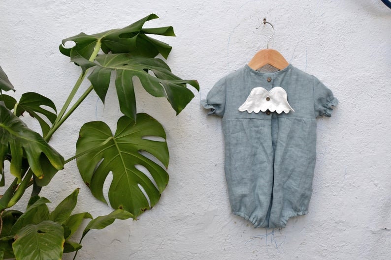 Footies Rompers Ropa Vintage Romper De Lino Baby Romper Ropa Para Beb U00e9 Clothes For Girls Blue Romper Ropa Para Ni U00f1as Ropa De Lino Romper Para Bebe Boys Clothing