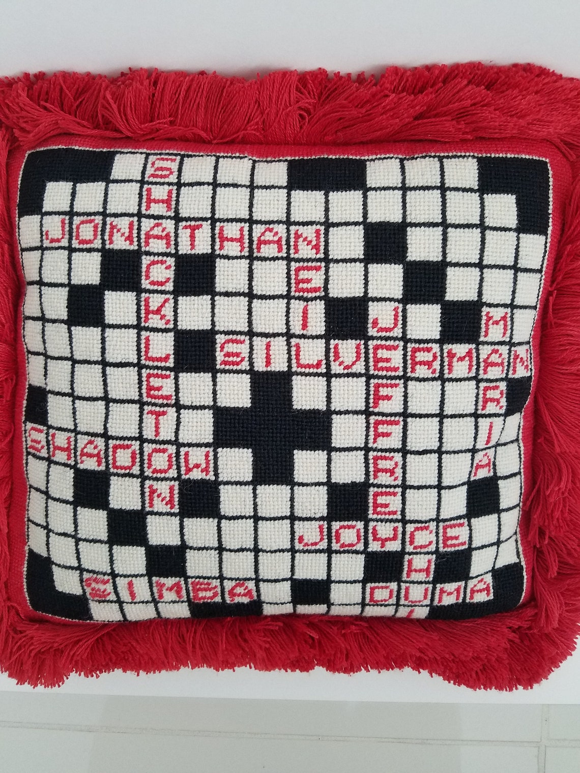 Crossword Puzzle Needlepoint Kit PERSONALIZED | Etsy