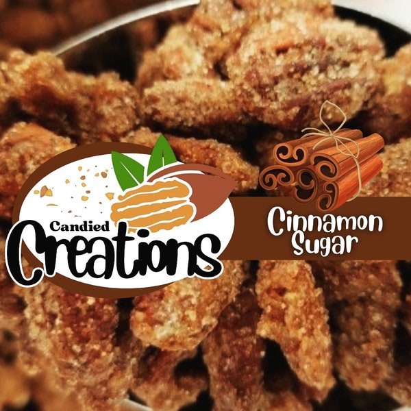 Candy Coated Cinnamon Sugar Flavored Pecans 10oz