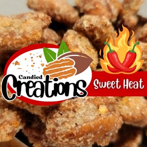 Candy Coated Sweet Heat Flavored Pecans 10oz