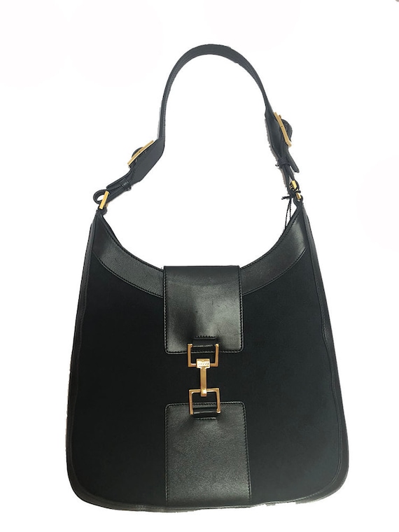 gucci black saddle bag