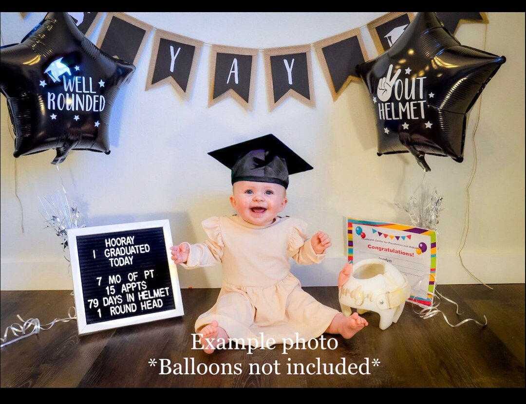 Helmet Graduation Vinyl Transfer Sticker Baby Photo Prop Peace Etsy