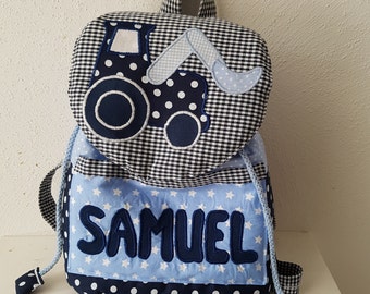 Kindergarten-Rucksack Bagger mit Wunschname