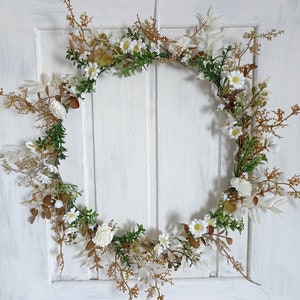 Summer wreath, artificial flowers, door wreath, dried flowers, wreath, flower wreath, decorative wreath