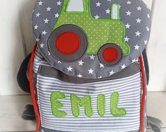 Kindergarten-Rucksack mit Traktor