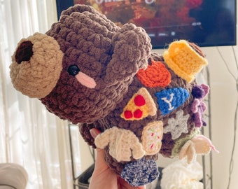 Patchwork Gilmore Bears Plüschie - Gehäkelte Riesen weiche und flauschige Amigurumi