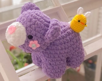 Pluszowy miś wielkanocny szydełkowy, gigantyczny, miękki i puszysty, amigurumi - wiosenny miś - kurczak - pastelowy kwiat - wielkanocny pluszowy miś - lawendowy miś - uroczy peep