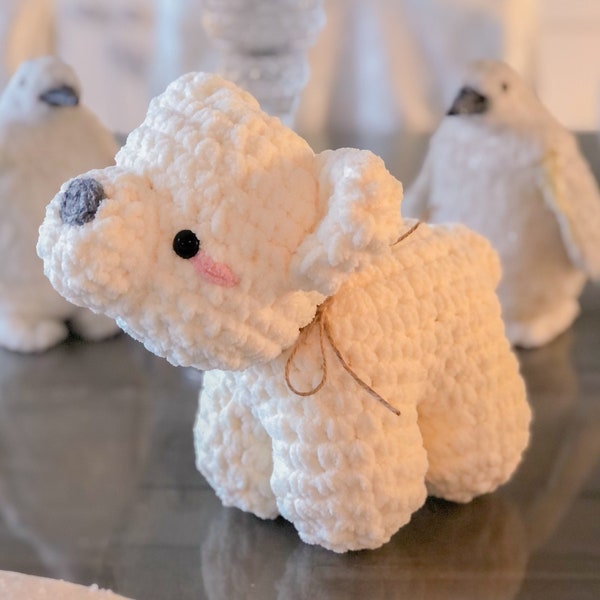 Winter Polar Bear Plushie Crochet Giant Soft and Fluffy Amigurumi -Teddy Bear -Christmas -Winter -Snow -Scarf -Christmas Gift -Cozy Plush