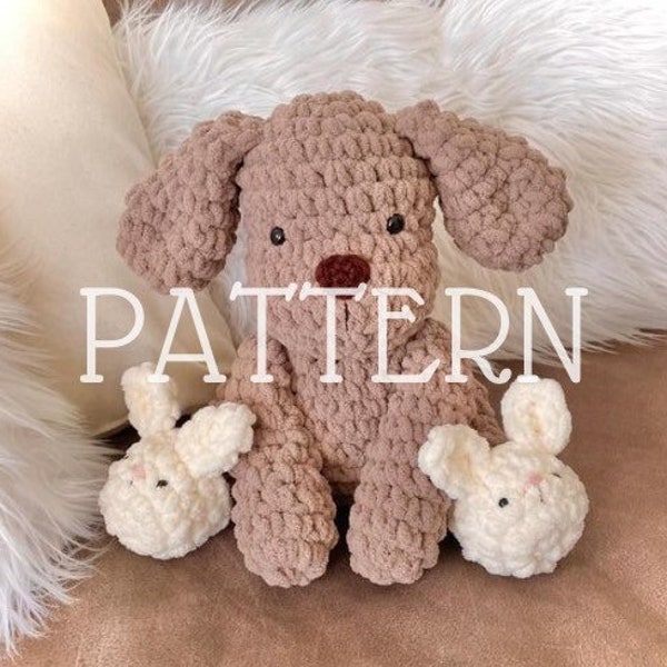 DIGITAL PDF PATTERN for Original Slumber Pup Plushie (22 pictures!) -written in English with U.S. terminology **sewing intensive