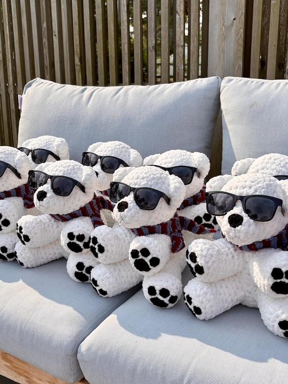 DIGITAL PDF PATTERN Minty Bear Plushie (with Photos!) -english and