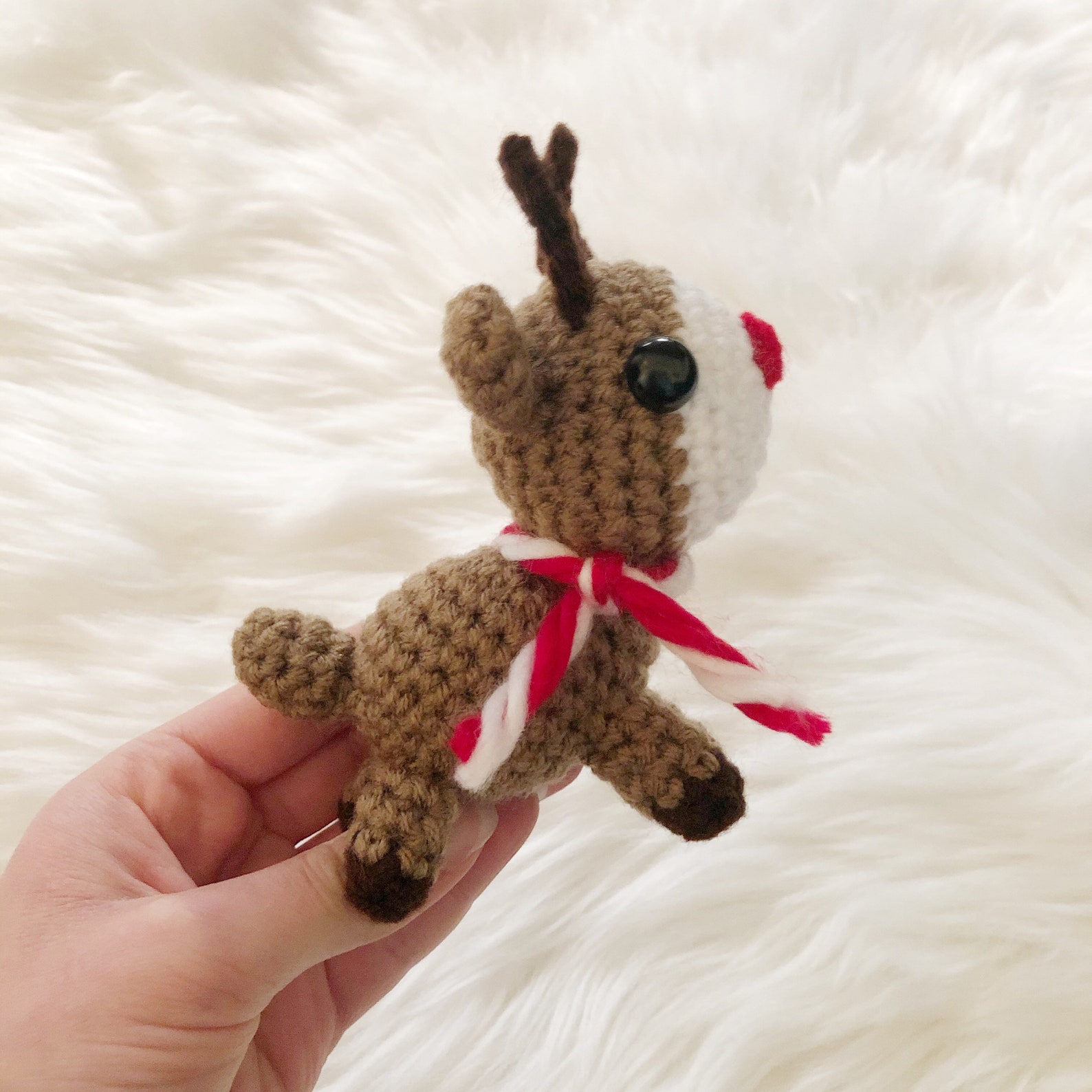 Rudolph the Red Nosed Reindeer Plushie Crochet Amigurumi | Etsy