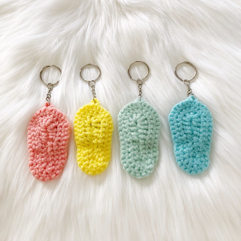 Flip Flop Keychain Crochet flip Flop flip Flop Keychain Etsy