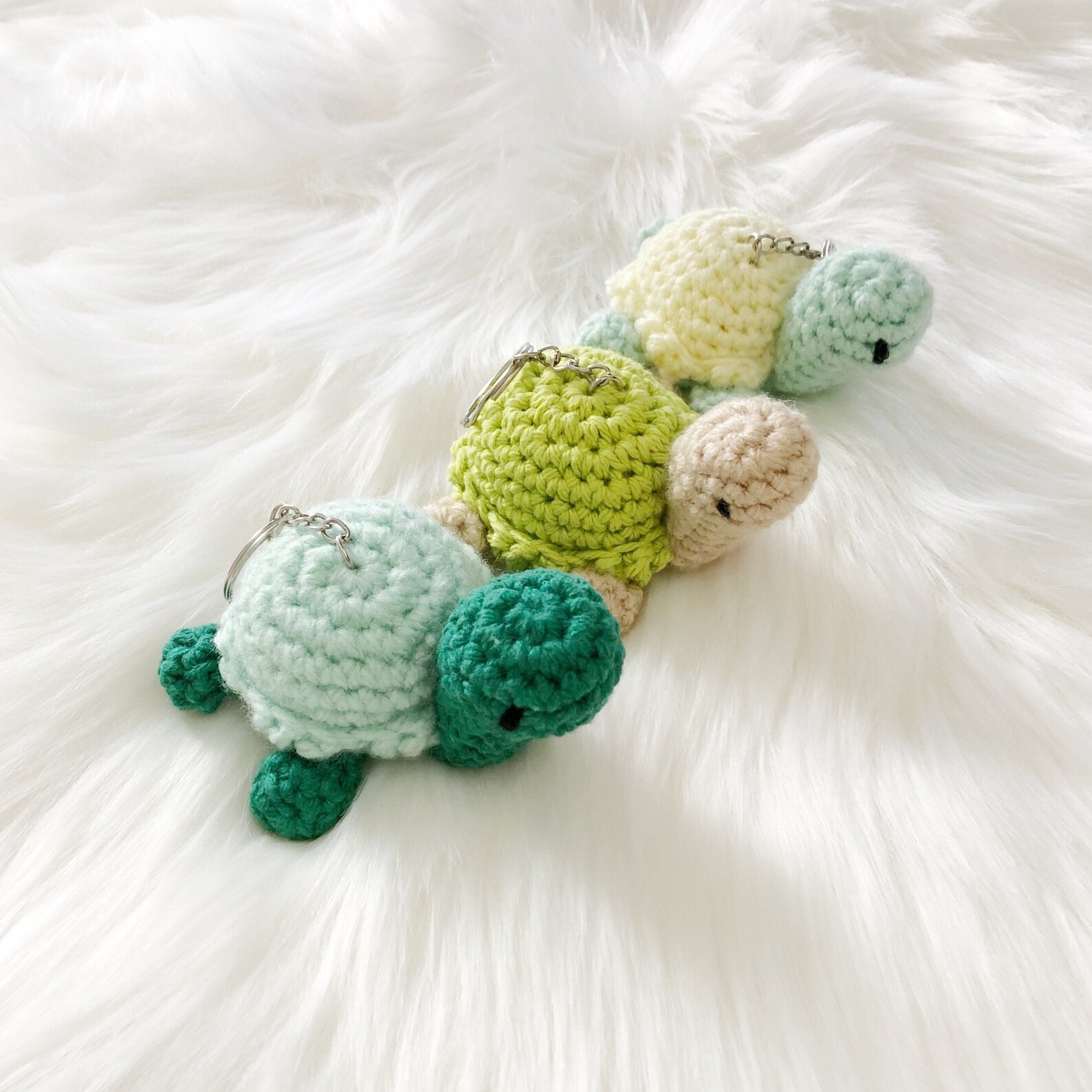Turtle Keychain Crochet Amigurumi turtle Keychain turtle Etsy