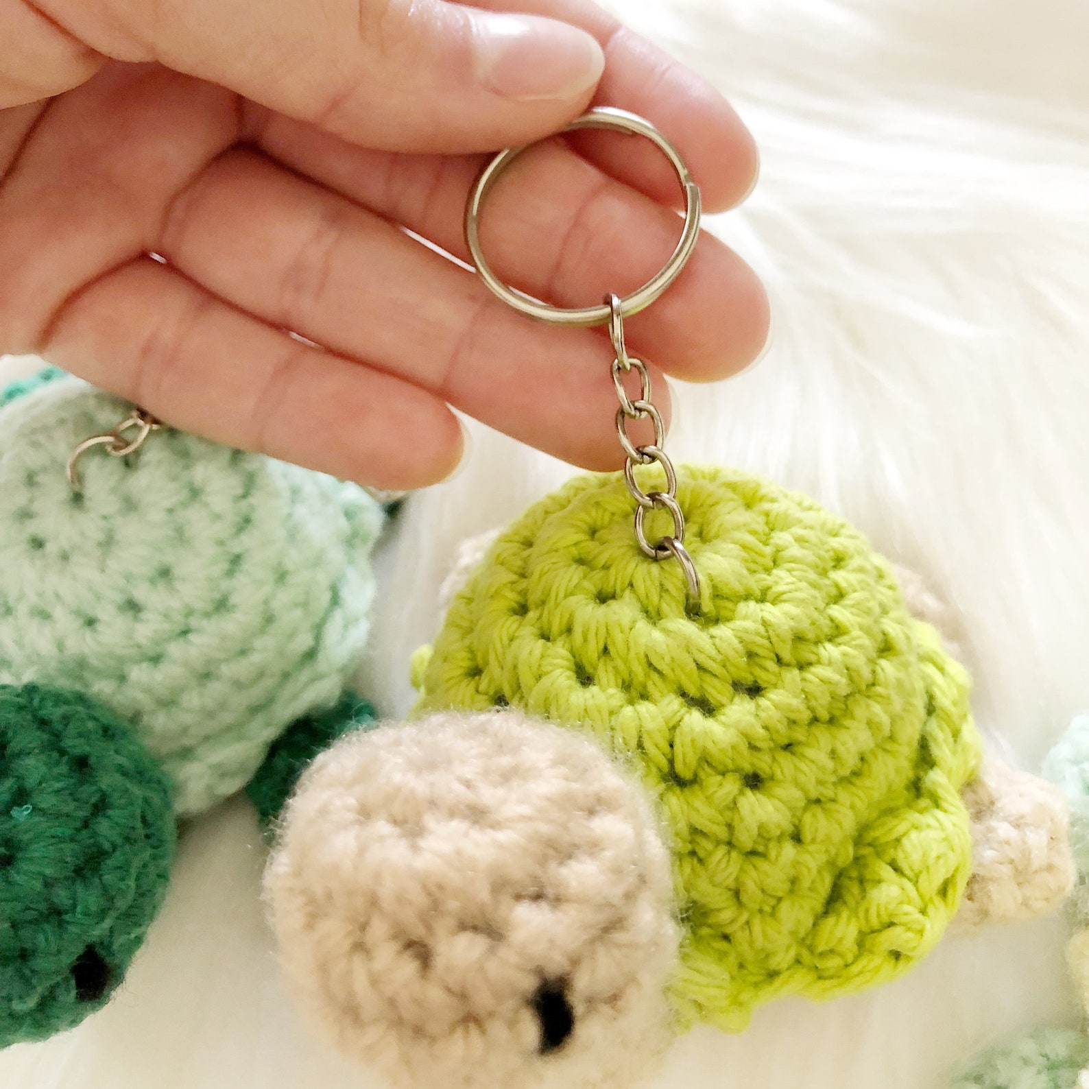 Turtle Keychain Crochet Amigurumi Turtle Keychain Turtle | Etsy