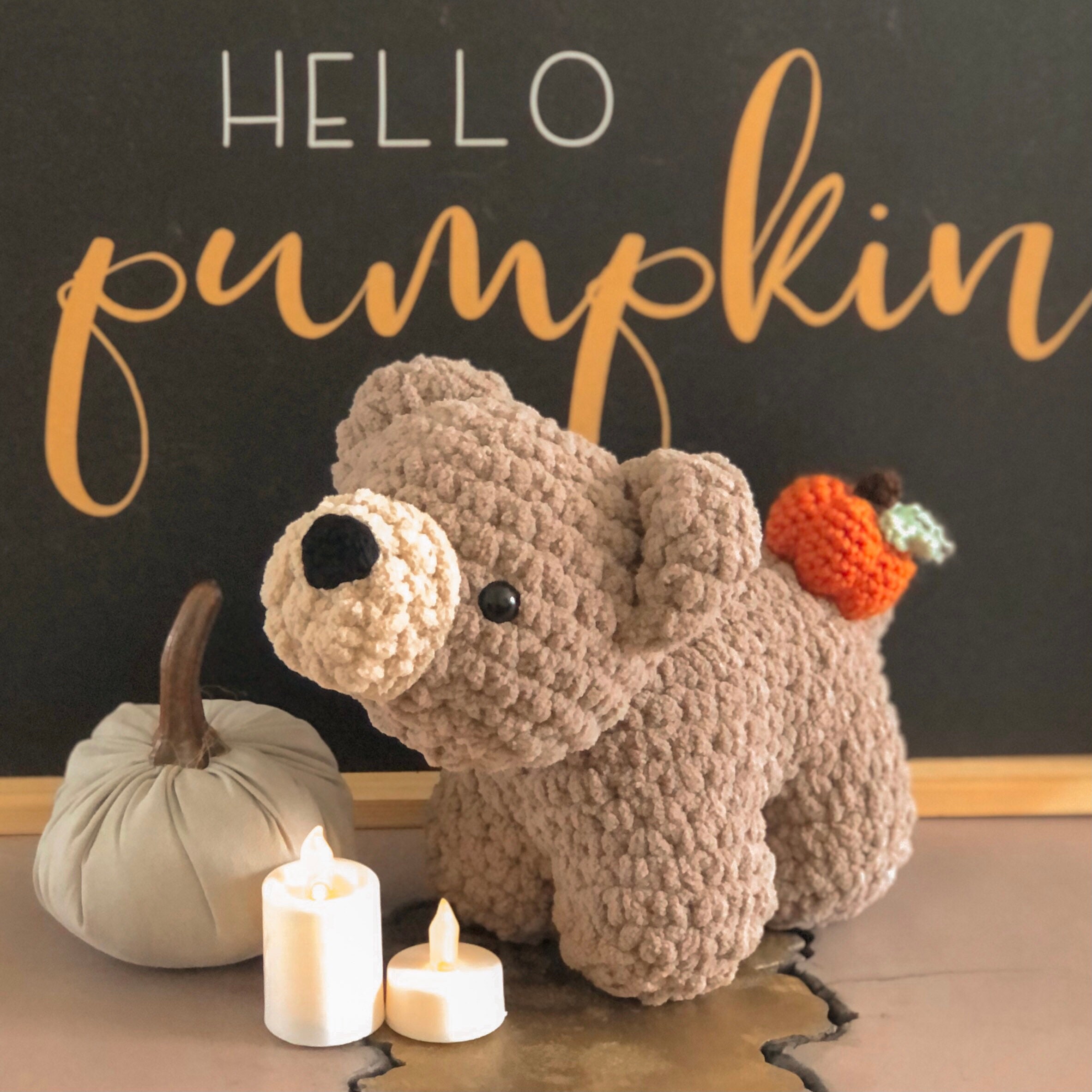pumpkin bear plush
