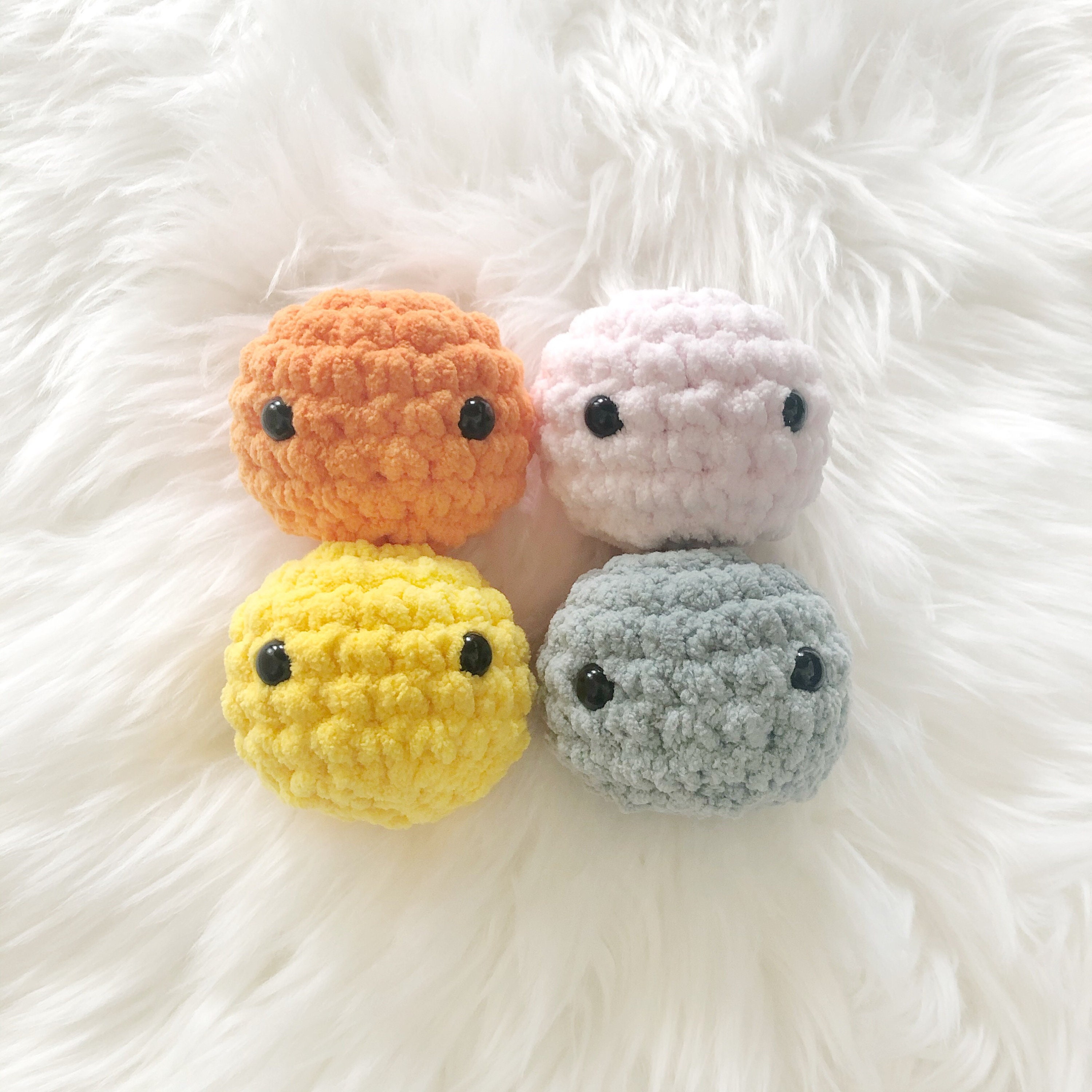 Stress Ball Plushies Soft and Fluffy Crochet Amigurumi anxiety