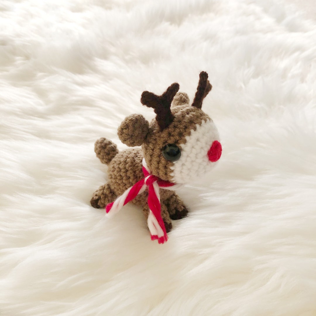 Rudolph the Red Nosed Reindeer Plushie Crochet Amigurumi christmas Gift ...