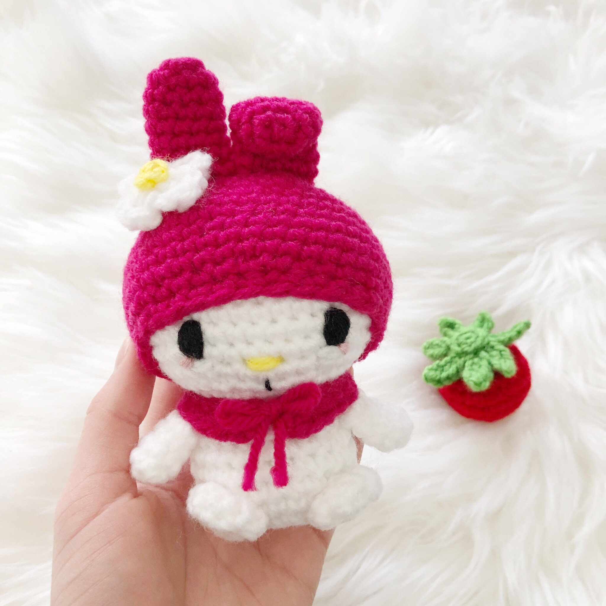 My Melody Crochet Amigurumi Plushie My Melody Sanrio Kawaii Etsy