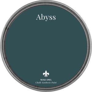 Wise Owl Chalk Synthesis Paint - ABYSS - Chalk Style Paint - Furniture Paint - low VOC - green paint -  paint
