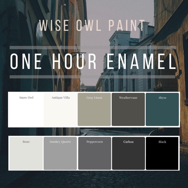 Wise Owl Paint One Hour Enamel GRAY LINEN Quart Furniture Paint Gray