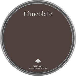 Wise Owl Chalk Synthesis Paint - CHOCOLATE - Chalk Style Paint - Furniture Paint - low VOC - brown paint -  paint