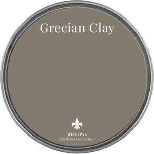 Wise Owl Chalk Synthesis Paint - GRECIAN CLAY - Chalk Style Paint - Furniture Paint - low VOC - gray paint -  paint