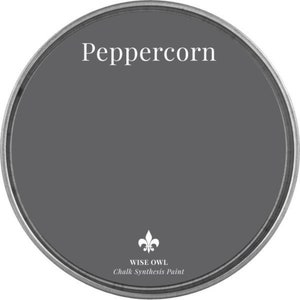 Wise Owl Chalk Synthesis Paint - PEPPERCORN - Chalk Style Paint - Furniture Paint - low VOC - gray paint -  paint
