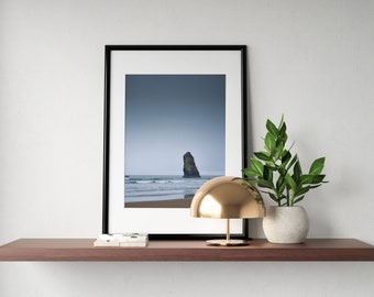 Costa de Oregón, Océano, Arte minimalista de la pared, Fotografía de la naturaleza, Cartel del paisaje, Instantánea descarga de la imagen digital, Portland