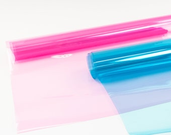 PVC Folie Vista durchsichtig pink & türkis transparent Swafing (EUR 14,50/m) PVC-Folie Vista-Folie rosa blau