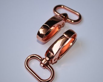 Karabinerhaken 25 mm rosegold ab 1 Stück (EUR 3,10/St.) Karabiner kupferrot glänzend Union