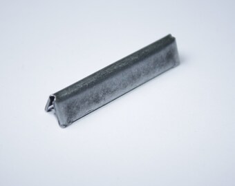 4x Gurtband-Endstück 40 mm altsilber ab 4 Stück (EUR 0,90/St.) Gurtbandende Metall-Klemme Metall-Endstück Klemme silber antik RESTMENGE