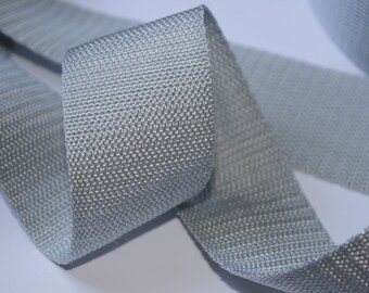 3m Gurtband 40 mm hellgrau grau 1 mm ab 3 m (EUR 0,80/m) Möbelgriff Taschenband Taschengurtband Taschenträger Träger Gurt Tragegurt