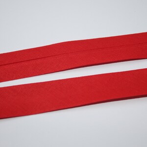 3m Schrägband rot Baumwolle 18 mm ab 3 Meter EUR 1,30/m Baumwoll-Schrägband vorgefalzt gefalzt Bild 2