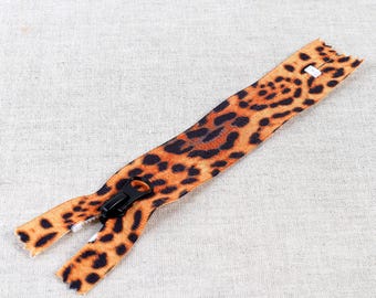 Reißverschluss Leo-Design 20 cm oder 25 cm nicht teilbar (ab EUR 2,50/St.) Leo Leopard-Reißverschluss nich teilbarer Reißverschluss RE