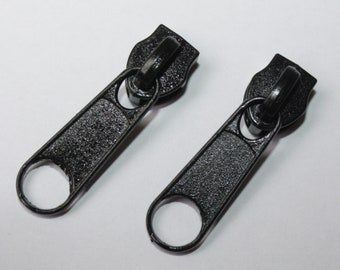 5x Zipper schwarz 5 Stück Schieber 5mm (EUR 0,30/St.) für 5 mm Schiene Reißverschluss-Schieber