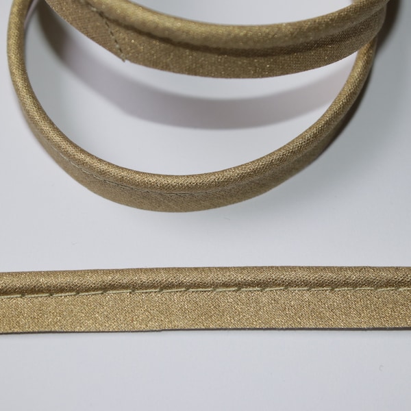 2m Paspelband gold 12 mm Biesenband Paspel ab 2 Meter (EUR 1,60/m) Paspel Biese goldfarben golden